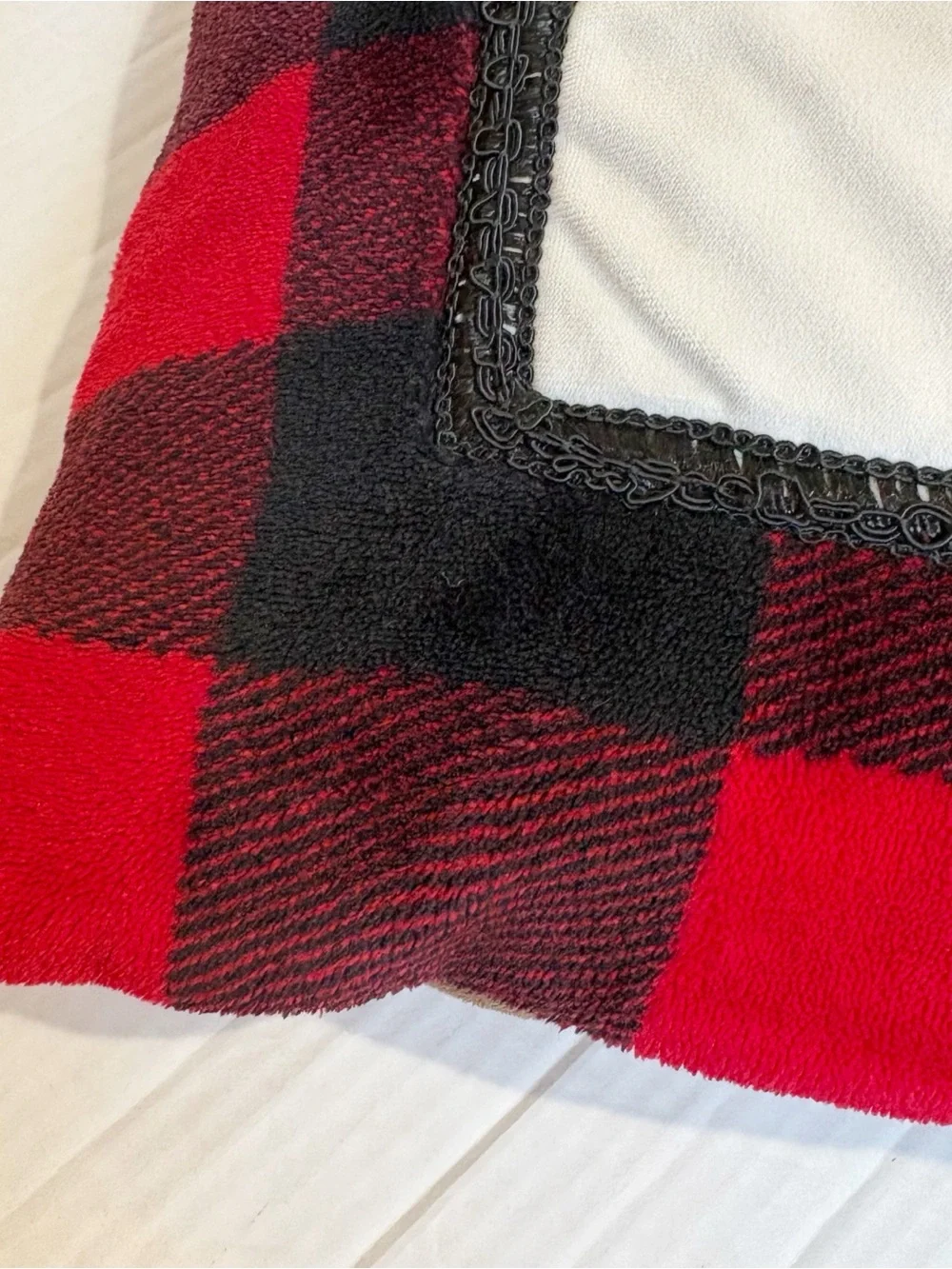 Carstens Home Red Buffalo Plaid Camping Rustic Throw Pillow 16x16 Tent Stars